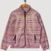 Ashland Stripe & Bone Zip Fleece - Pink