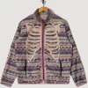 Ashland Stripe & Bone Zip Fleece - Purple