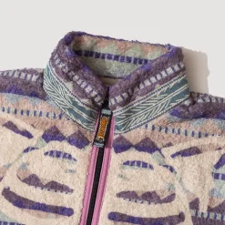 Ashland Stripe & Bone Zip Fleece - Purple
