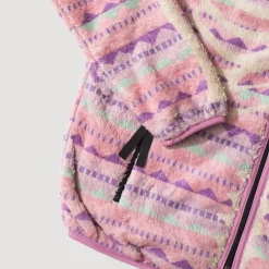 Ashland Stripe & Bone Zip Fleece - Pink