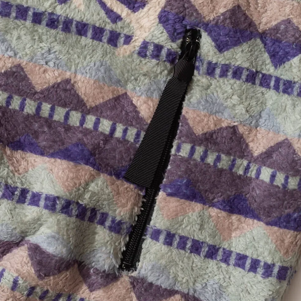 Ashland Stripe & Bone Zip Fleece - Purple