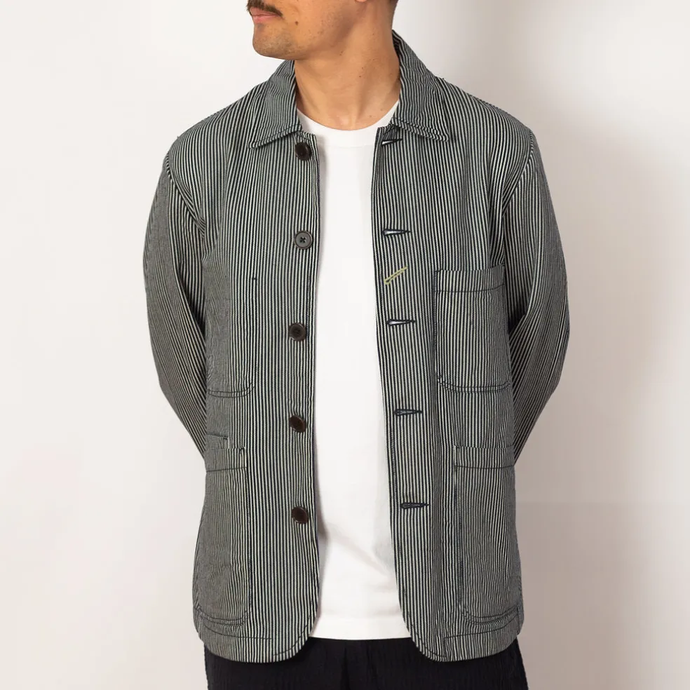 Bakers Jacket - Hickory Stripe Denim