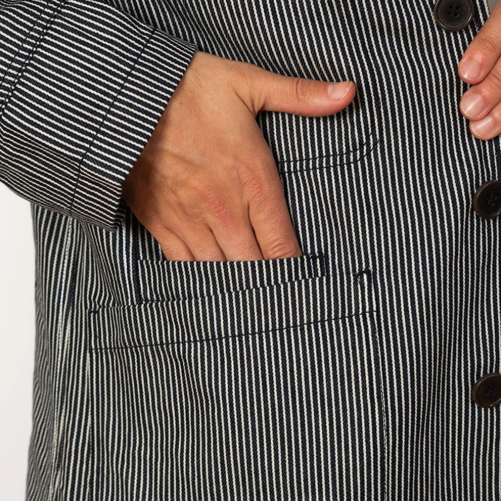 Bakers Jacket - Hickory Stripe Denim