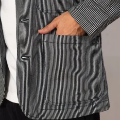 Bakers Jacket - Hickory Stripe Denim