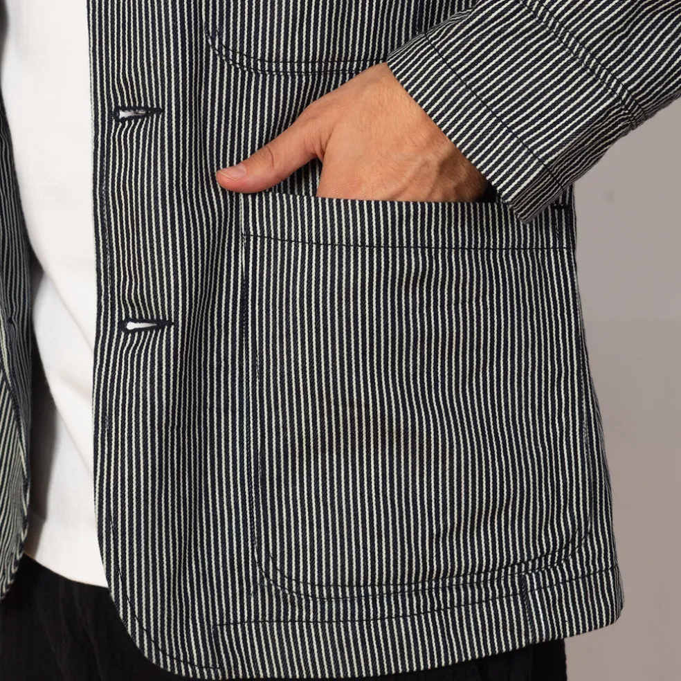 Bakers Jacket - Hickory Stripe Denim