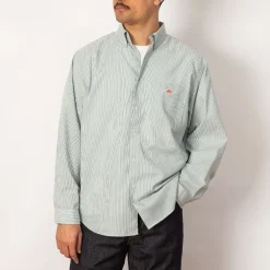 B.D. L/S Shirt - Green/White stripe