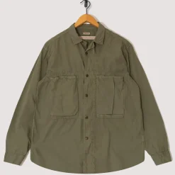 Broad Cloth Anorak Shirt - Khaki
