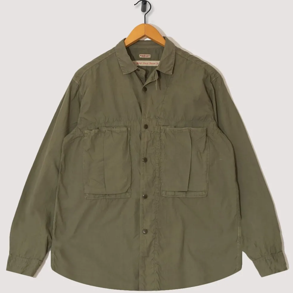 Broad Cloth Anorak Shirt - Khaki