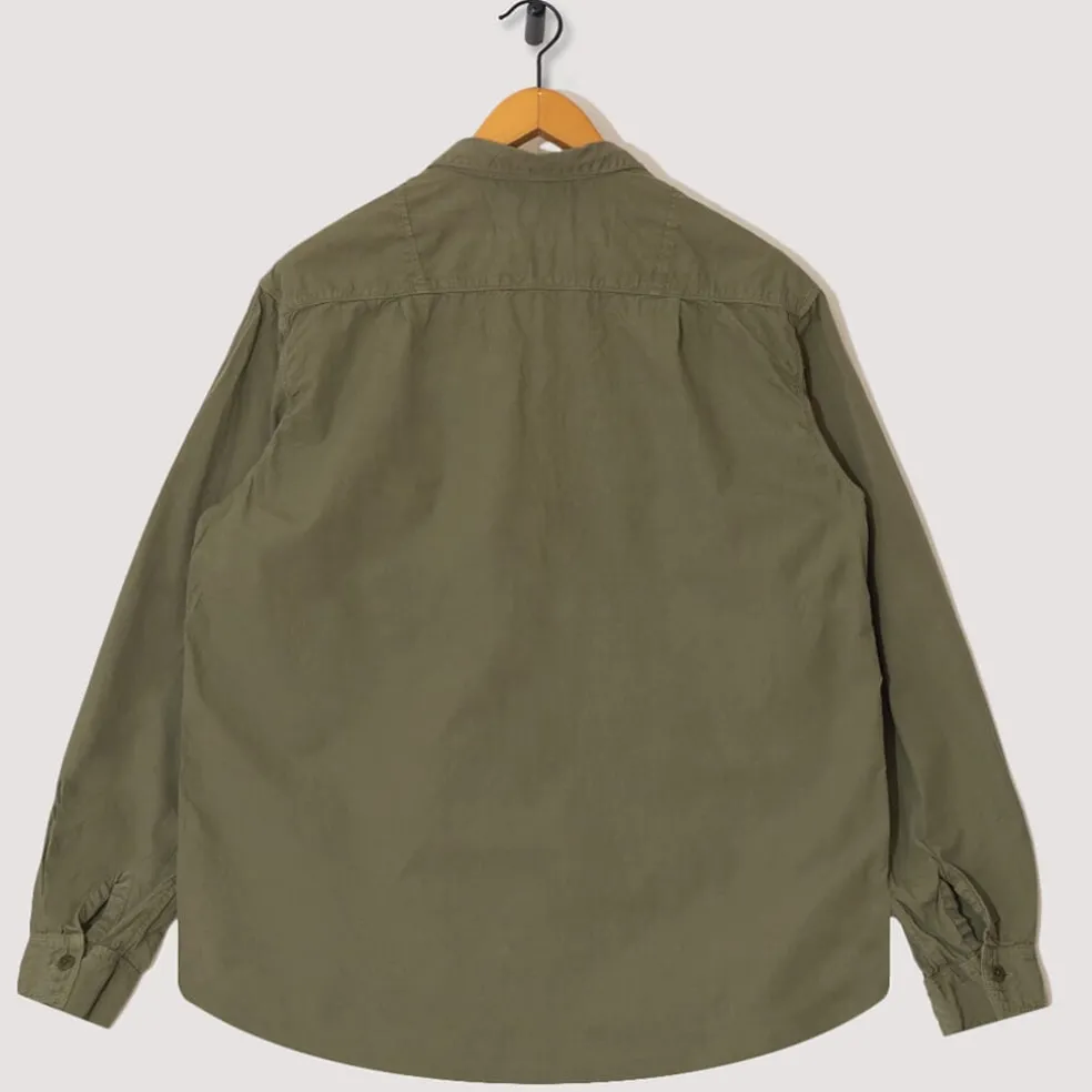 Broad Cloth Anorak Shirt - Khaki