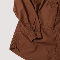 Broad Cloth Anorak Shirt - Brown