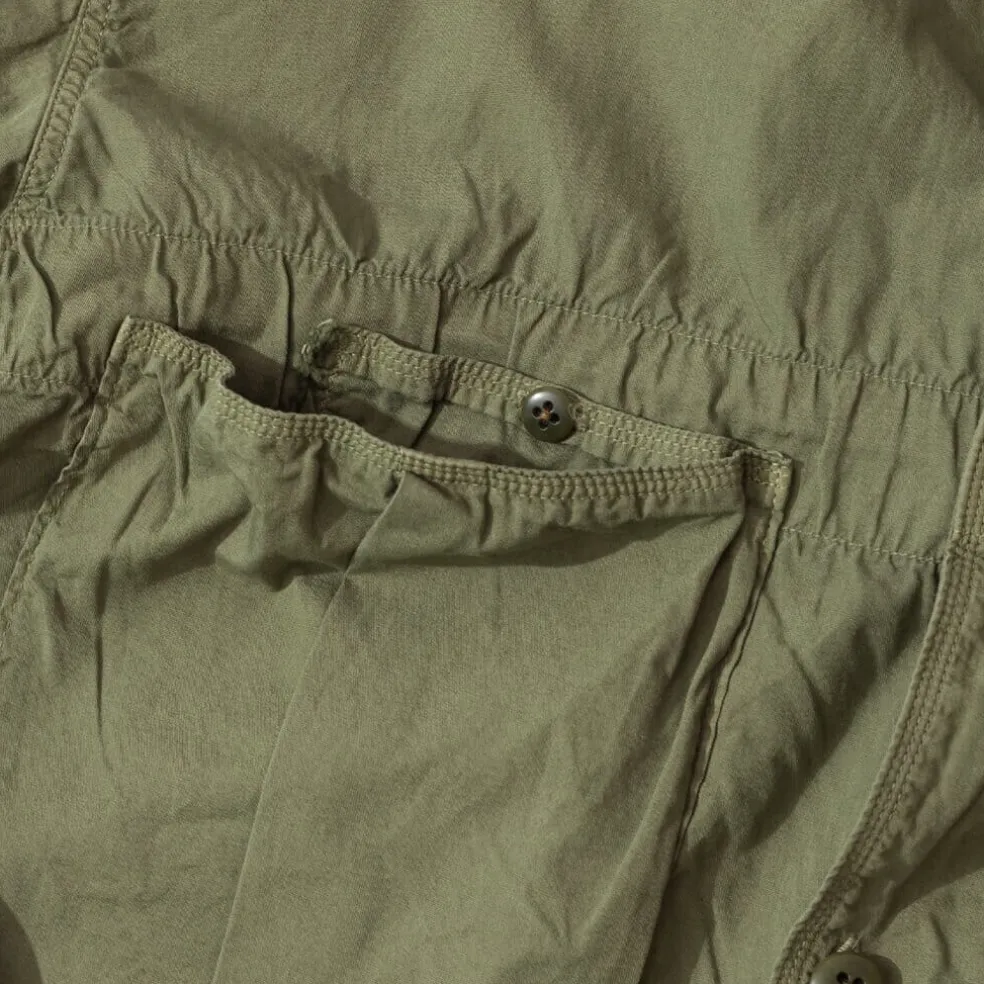 Broad Cloth Anorak Shirt - Khaki