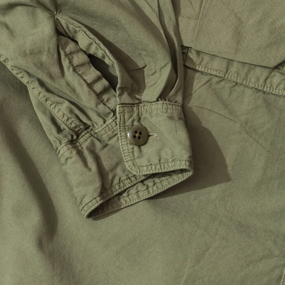 Broad Cloth Anorak Shirt - Khaki