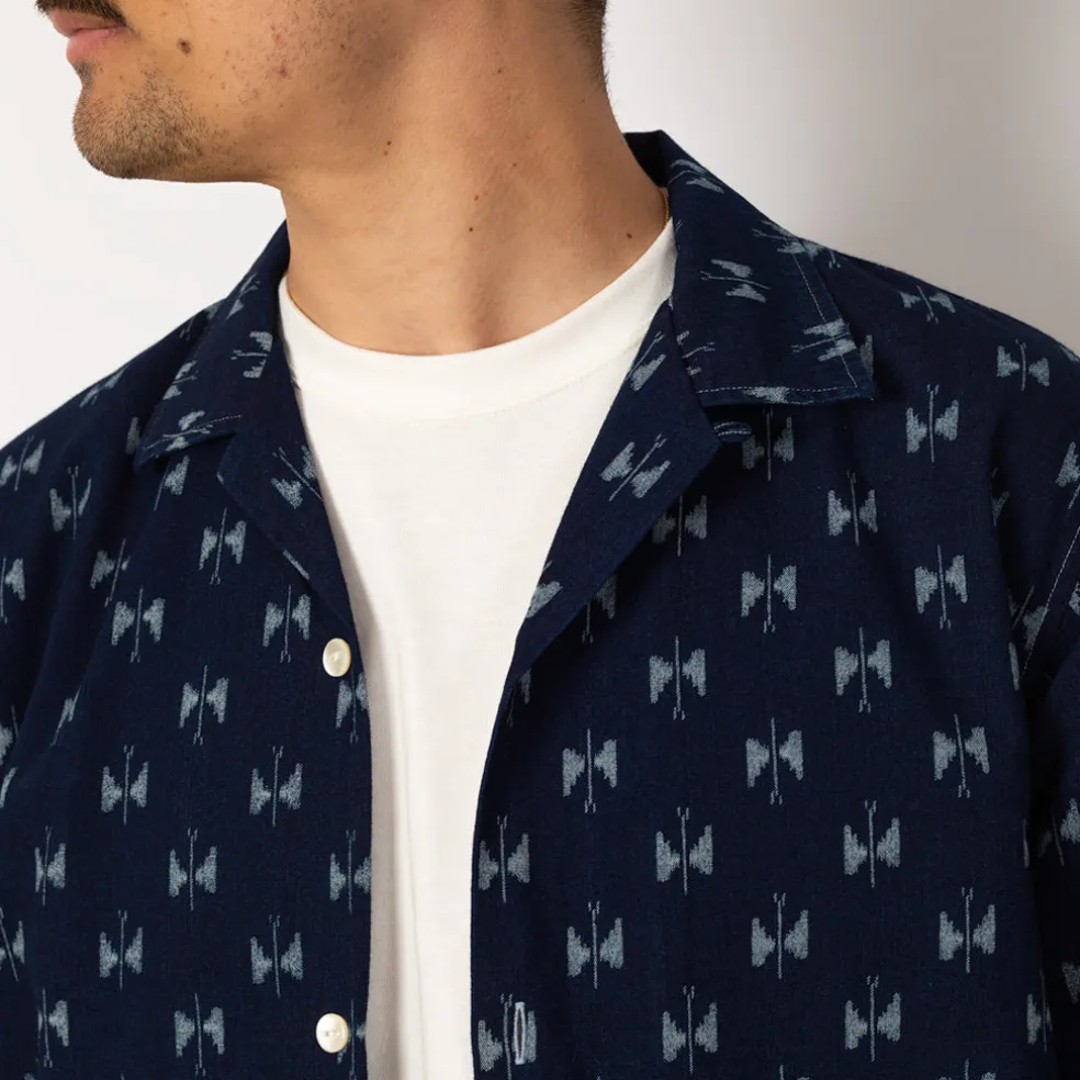Cabana Shirt Indigo Kasuri - Papillon