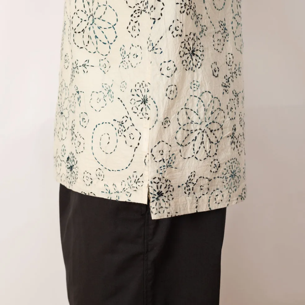 Camp Shirt - Ecru/Charcoal