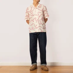 Camp Shirt - Ecru/Terracotta