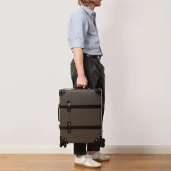 Centenary Four Wheel Carry-On Case - Charcoal/Black/Chrome