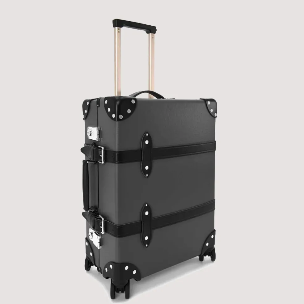 Centenary Four Wheel Carry-On Case - Charcoal/Black/Chrome