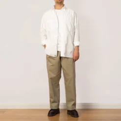 Chambray Work Shirt Wide Fit - White