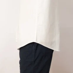 Chambray Work Shirt Wide Fit S/S - White