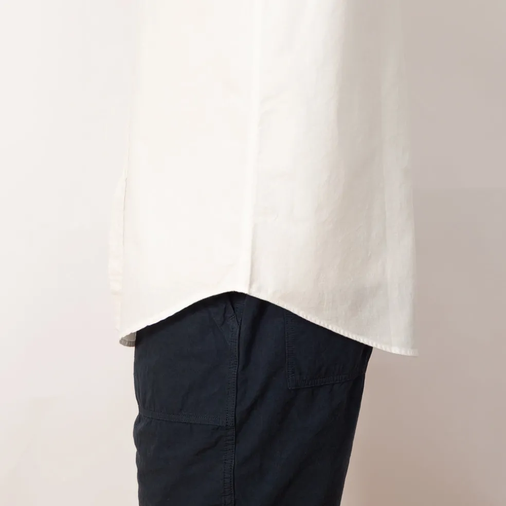 Chambray Work Shirt Wide Fit S/S - White