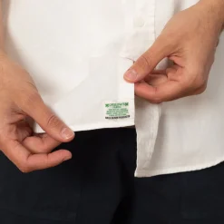 Chambray Work Shirt Wide Fit S/S - White