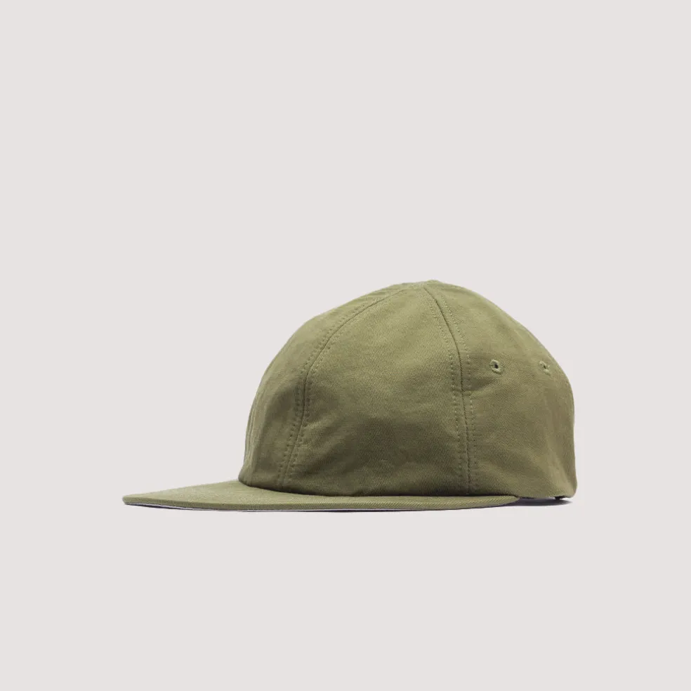 Classic 6 Panel Cap - Green (Grey Underbrim)