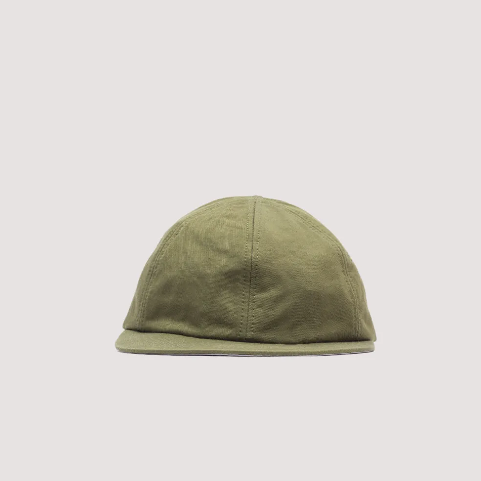 Classic 6 Panel Cap - Green (Grey Underbrim)