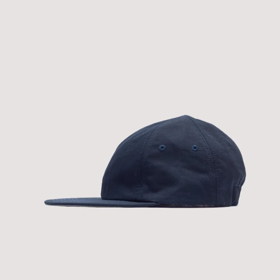 Classic 6 Panel Cap - Navy (Grey Underbrim)