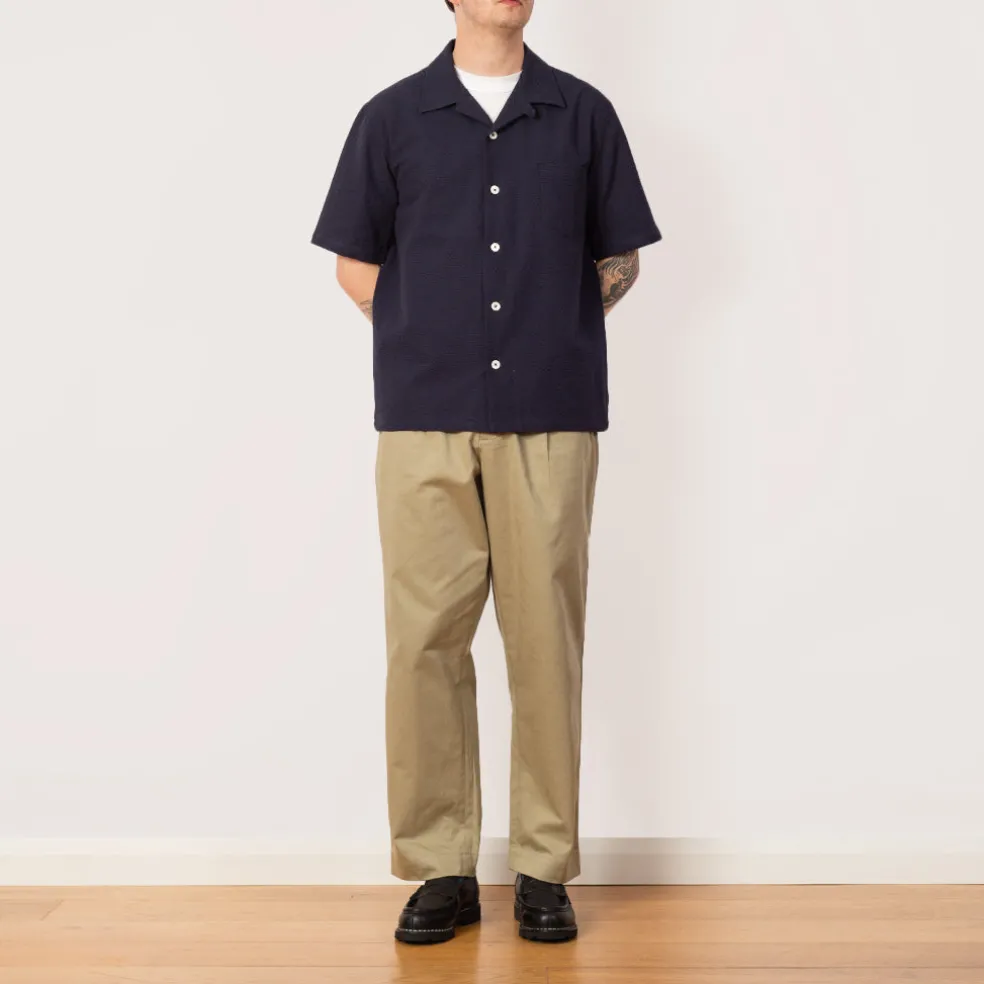 Cocktail Shirt - Navy Seersucker