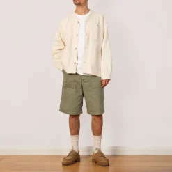 Collarless Jacket - Ecru
