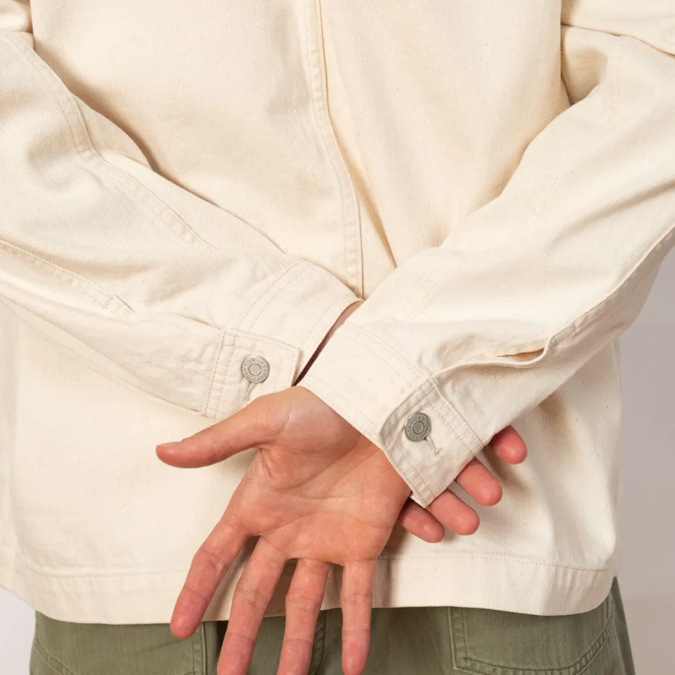 Collarless Jacket - Ecru