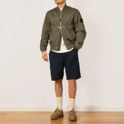 Crinkle Bomber - Military Green (V0054)