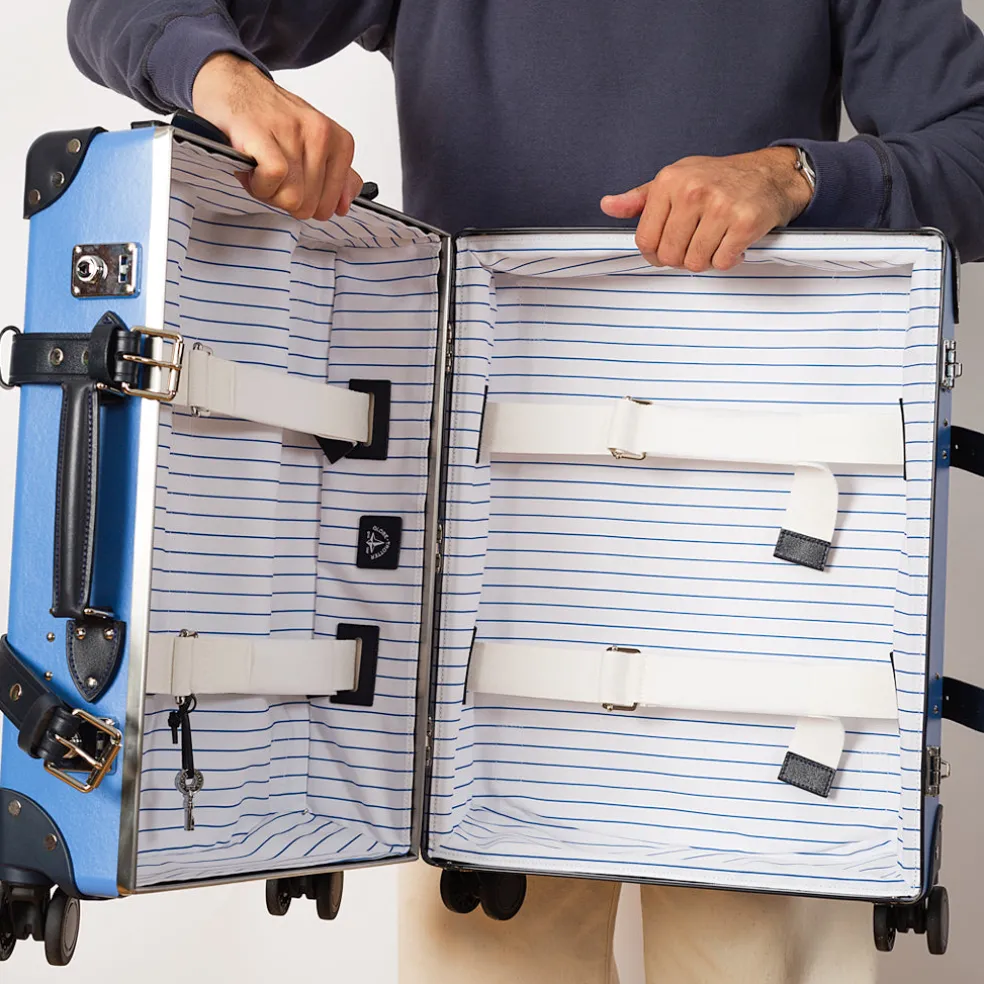 Cruise Four Wheel Carry-On Case - Royal Blue/Navy/Chrome