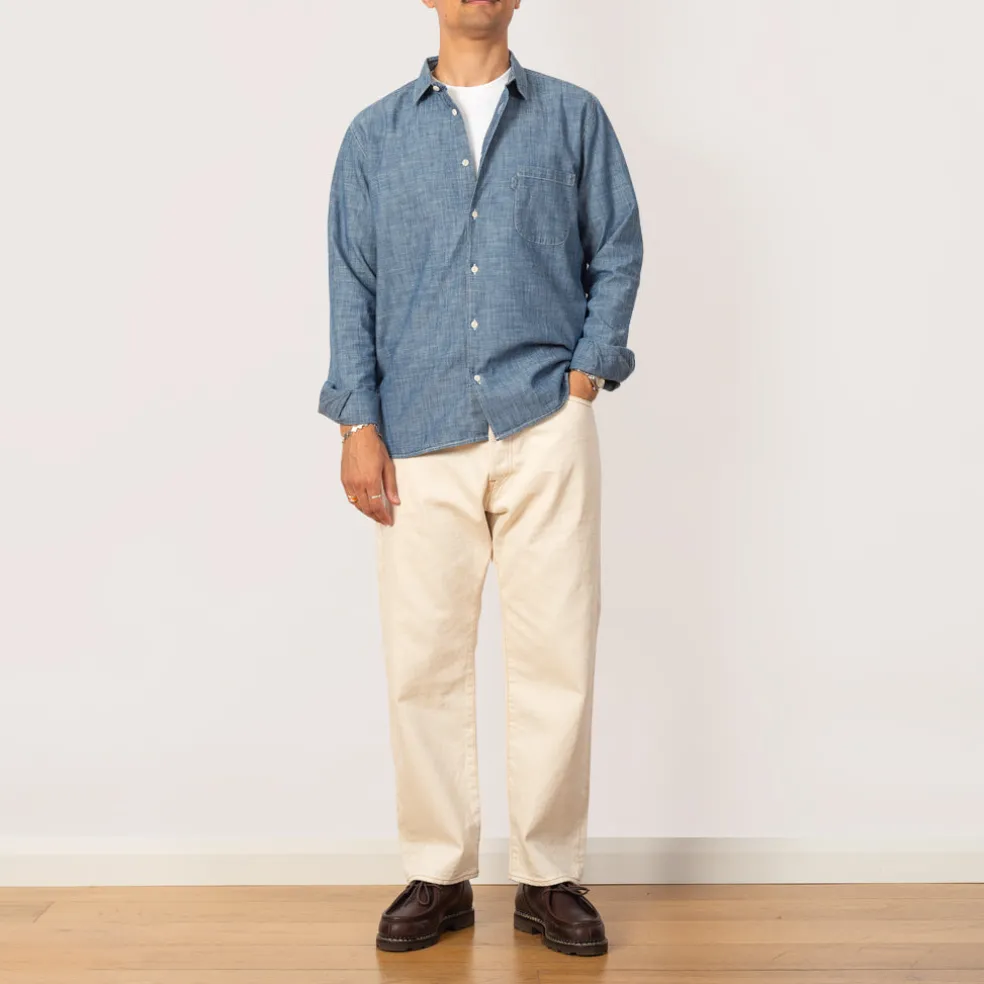 Curtis Light Chambray Shirt - Light Indigo