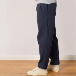 Drawcord Assembly Pant - Soft Navy Cotton Linen