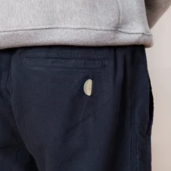 Drawcord Assembly Pant - Soft Navy Cotton Linen