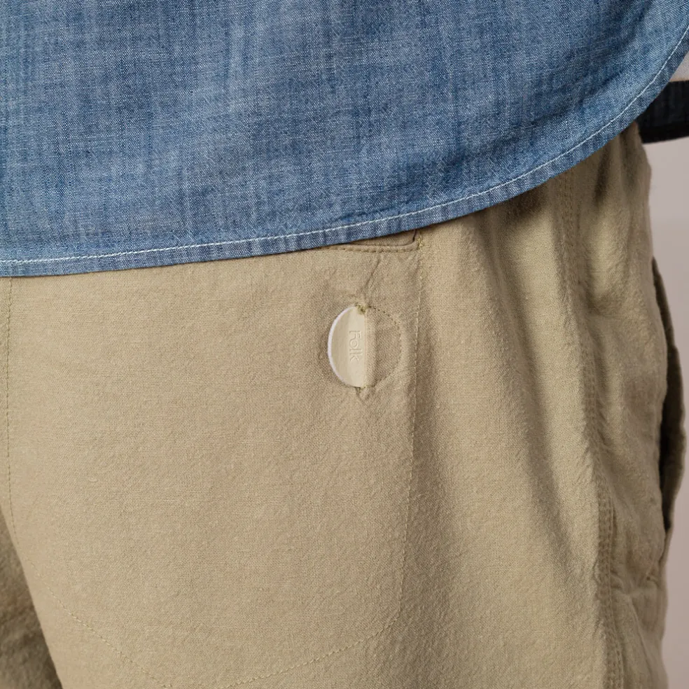 Drawcord Assembly Pant - Sage Cotton Linen