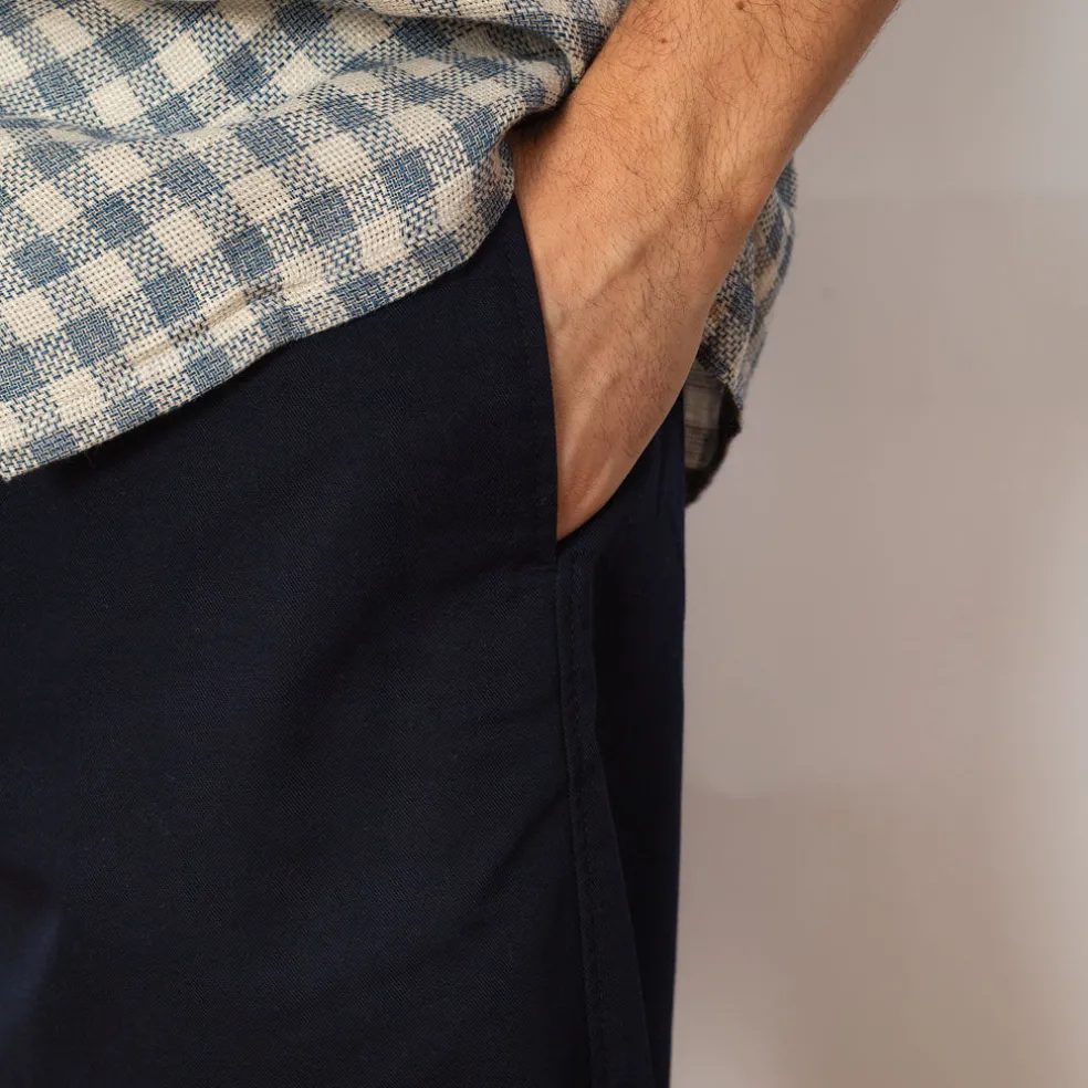 Easy Straight Pants - Navy