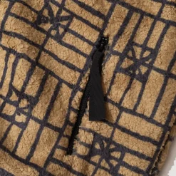 Folk Domino Zip Fleece - Beige