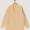 5G Wool Patch Cardigan - Ecru