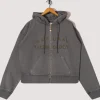 Geo Zip Hoodie - Black