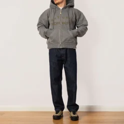 Geo Zip Hoodie - Black