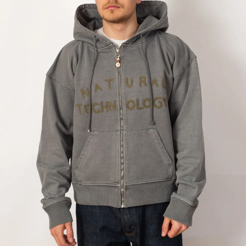 Geo Zip Hoodie - Black