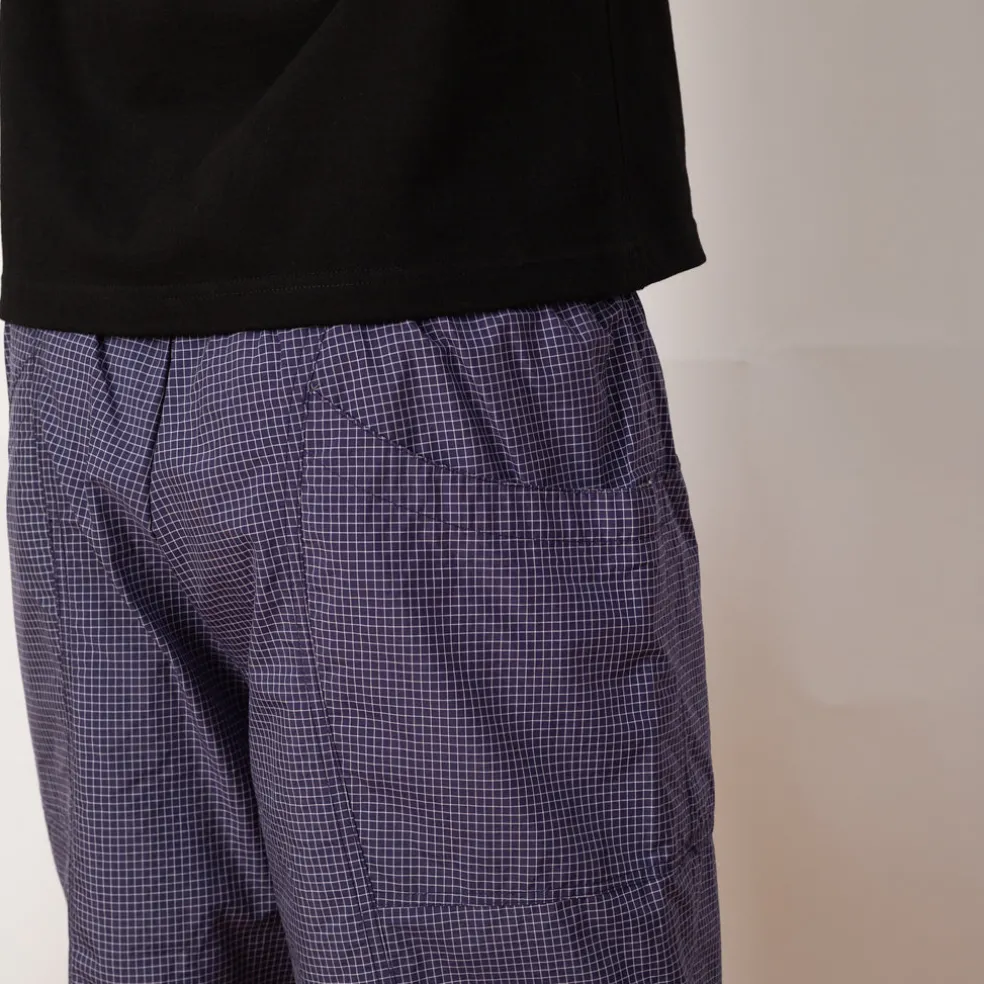 Gridded Ripstop Utility Short - Blueberry