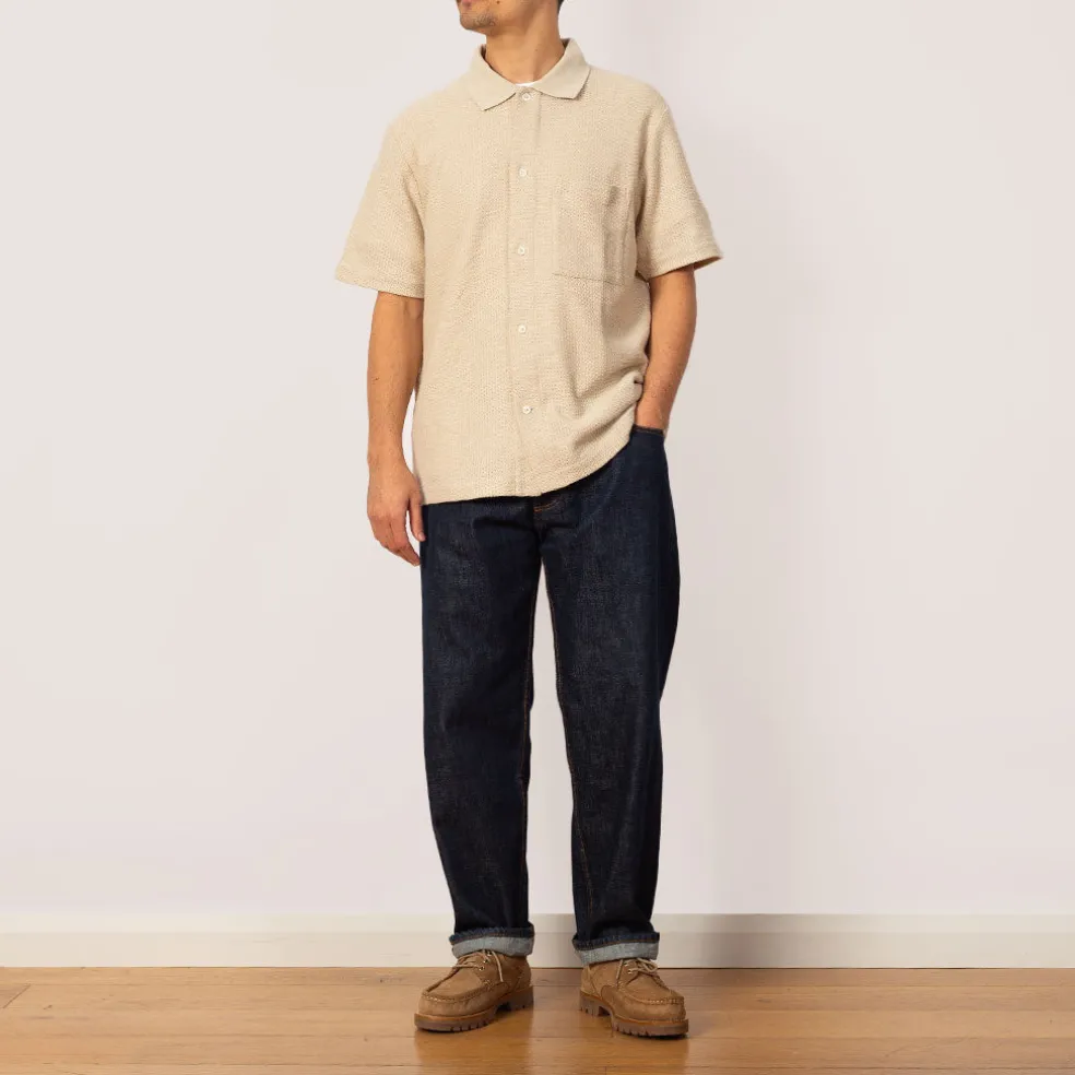 Gustav Crochet Jersey Shirt - Oatmeal