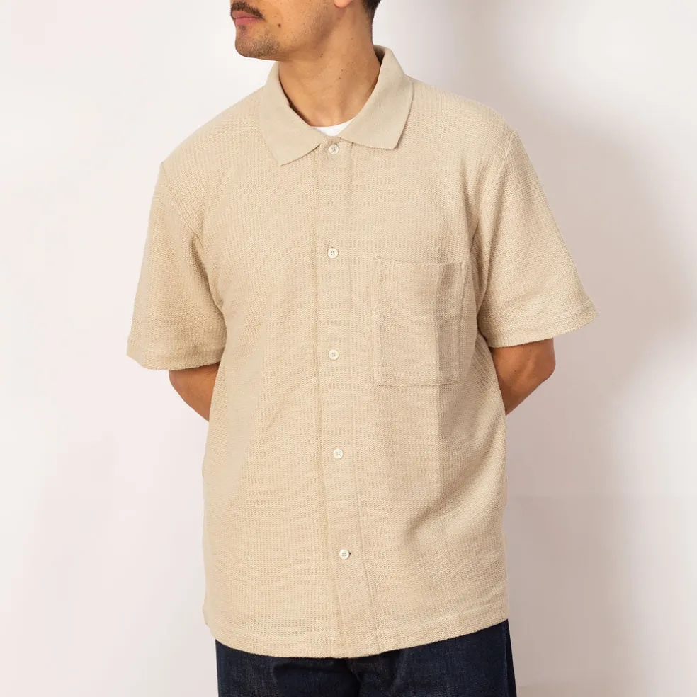 Gustav Crochet Jersey Shirt - Oatmeal