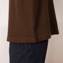 Gustav Crochet Jersey Shirt - Chestnut