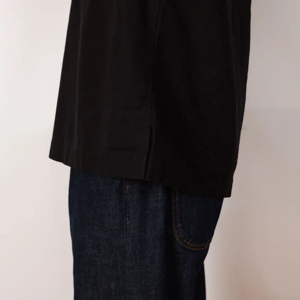 Half Zip Pull On Shirt - Black