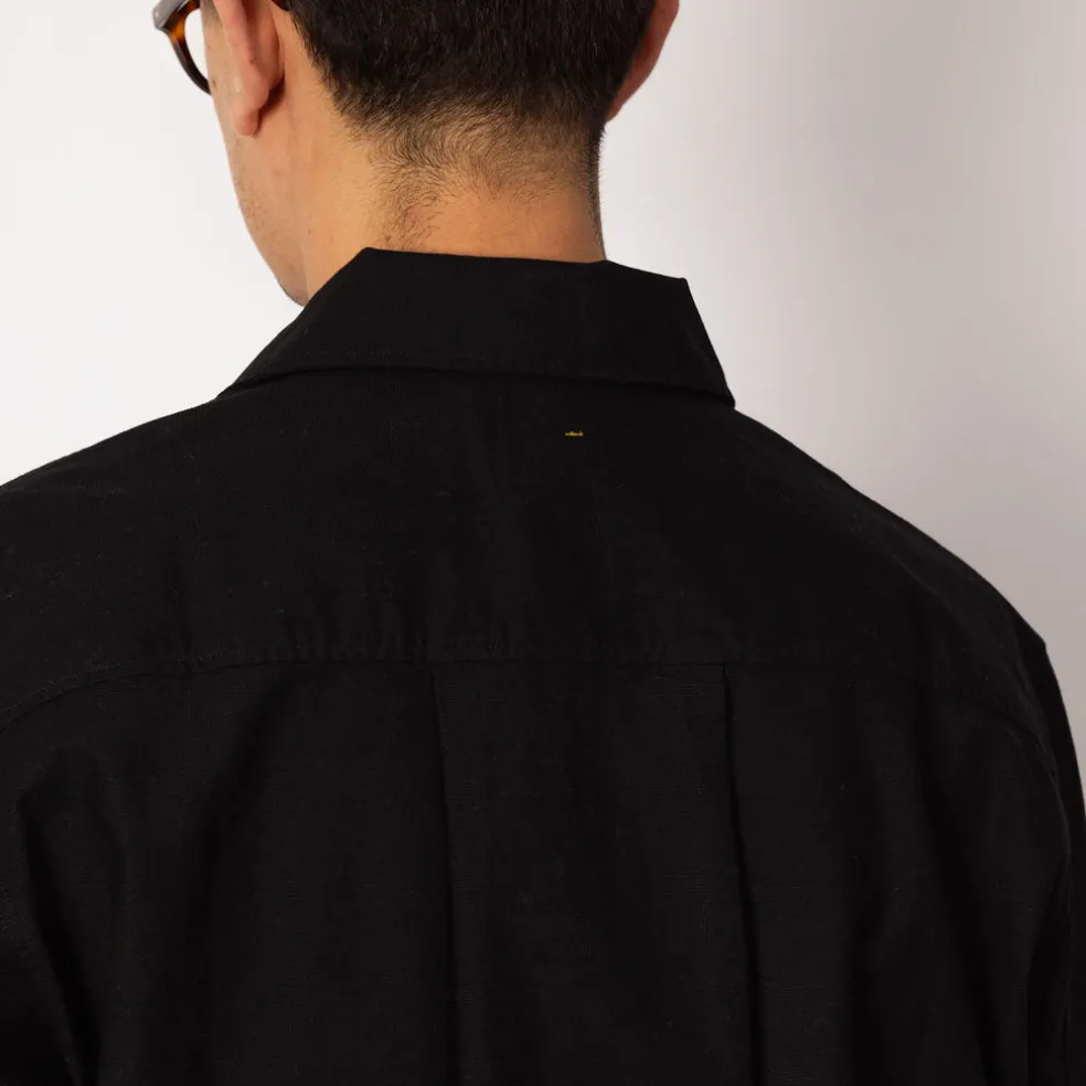 Half Zip Pull On Shirt - Black
