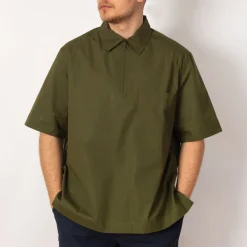 Half Zip Pull On Shirt - Grass
